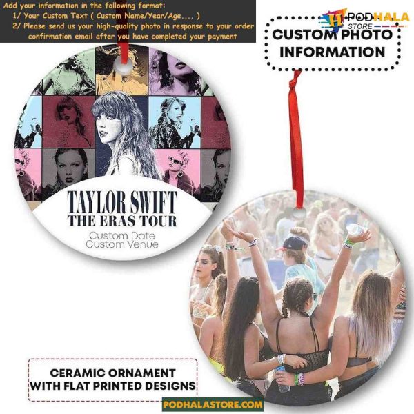 Custom Vintage Taylor Swift’s Albums Ornament, Custom Photo Ornament, 1989 Era