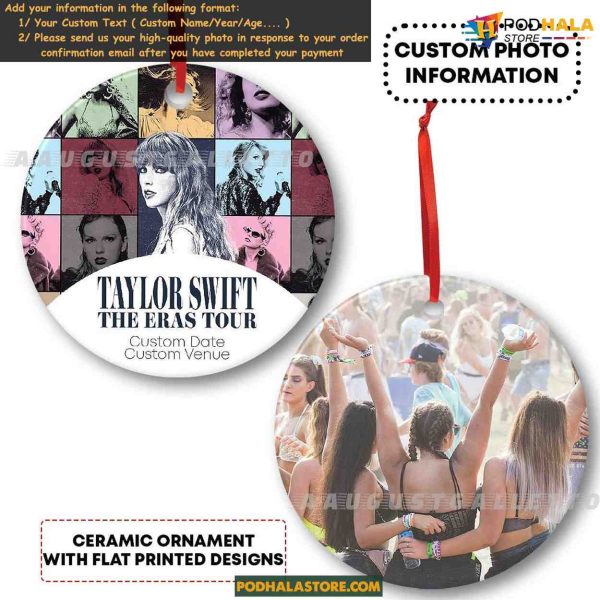 Custom Vintage Taylor Swift’s Albums Ornament, Personalized Family Ornaments