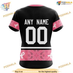 Custom WE WEAR PINK BREAST CANCER NHL Calgary Flames Hoodie 3D Sweatshirt 4