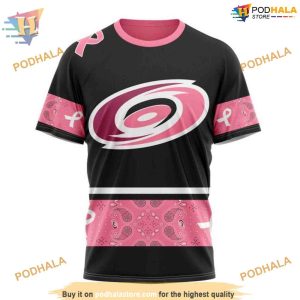 Custom WE WEAR PINK BREAST CANCER NHL Carolina Hurricanes Hoodie 3D 3