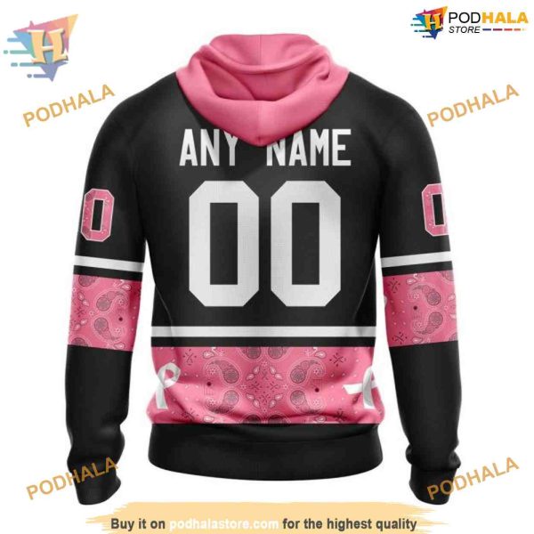 Custom WE WEAR PINK BREAST CANCER NHL Philadelphia Flyers Hoodie 3D