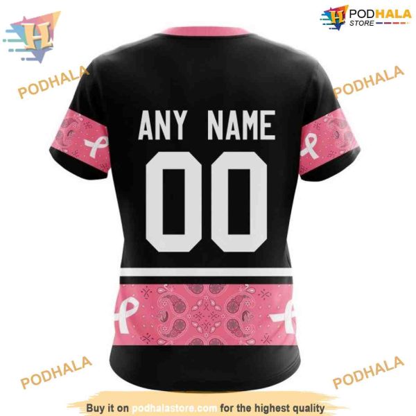 Custom WE WEAR PINK BREAST CANCER NHL Vancouver Canucks Hoodie 3D