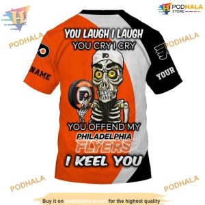 Custom You Laugh I Laugh You Cry I Cry NHL Philadelphia Flyers Hoodie 3D 4