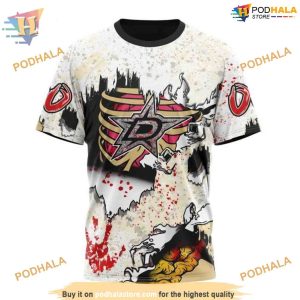 Custom Zombie Style For Halloween NHL Dallas Stars Hoodie 3D Shirt 3