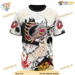 Custom Zombie Style For Halloween NHL Tampa Bay Lightning Hoodie 3D 3