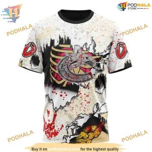 Custom Zombie Style For Halloween NHL Vancouver Canucks Hoodie 3D 3