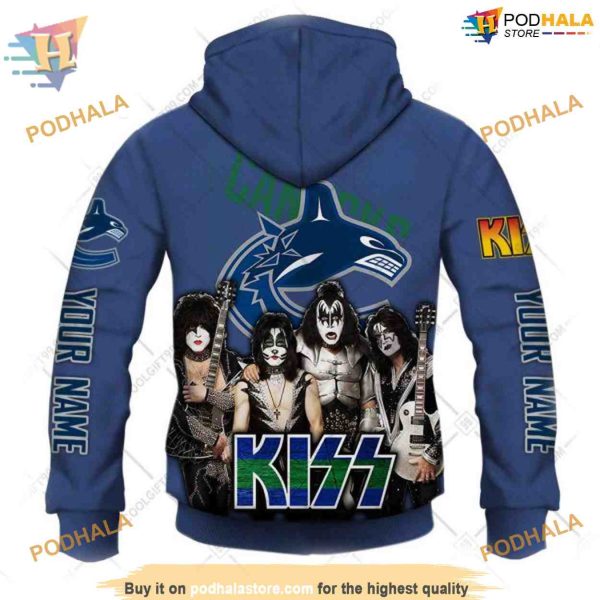 Custom mix Kiss Band Style NHL Vancouver Canucks Hoodie 3D