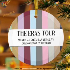 Customizable Eras Tour Ceramic Ornament, Personalized Family Ornaments