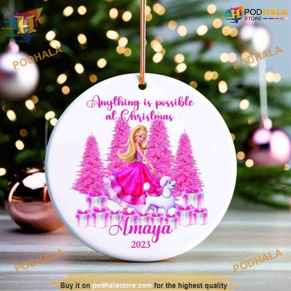 Customized Barbie Ornament, Personalized Family Christmas Ornaments