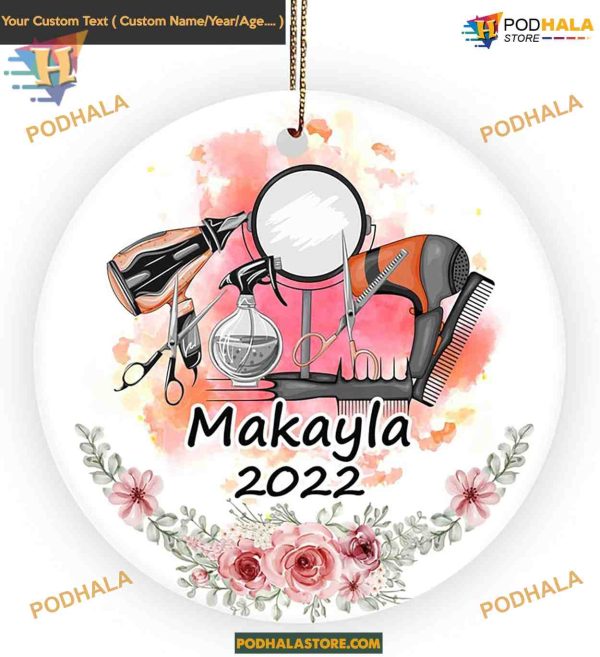 Customized Hairstylist 2023 Ornament, Unique Christmas Decor for Hairdressers