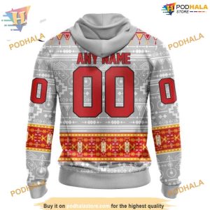 Customized Native Design NHL Calgary Flames Hoodie 3D Sweatshirt 2