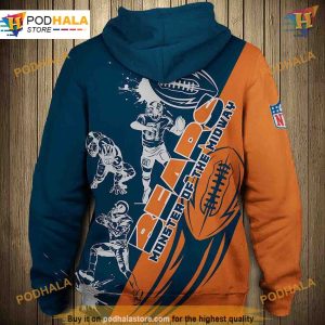 Cute 3D Cartoon Player Chicago Bears Hoodie Bears Merchandise 2
