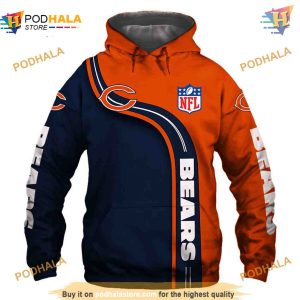 Cute 3D Chicago Bears Hoodie, NFL Chicago Bears Clothing for Fans