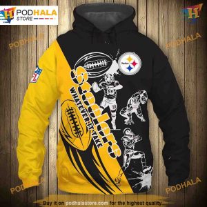 Cute Cartoon Player Sweatshirt Pittsburgh Steelers 3D Hoodie 1