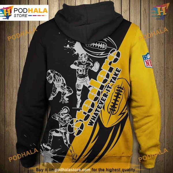 Cute Cartoon Player Sweatshirt Pittsburgh Steelers 3D Hoodie