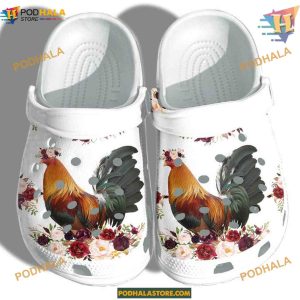 Cute Chicken Flower Clog Crocs, Funny Crocs for Kids