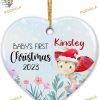 Cute Ladybug Baby's First Christmas 2023, Personalized Ceramic Ornament Gift