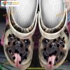 Cute Pug Face Background Funny Dog Crocs, Ideal for Pug Lovers