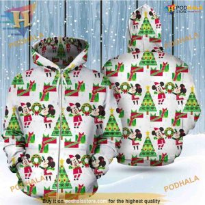 Cute Xmas Tree Mickey Minnie Hoodie, Creative Christmas Gifts