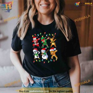 Dabbing Santa Friends Xmas Gifts Men Kids Boys Christmas Shirt, Xmas Gifts