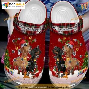 Dachshund Puppies Noel Tree Crocs, Funny Christmas Gift Choices