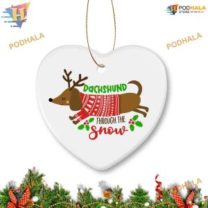 Dachshund Through Snow Ornament, Family Tree Decoration
