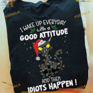 Daily Cats Attitude Christmas Shirt, A Family Funny Christmas Shirt Gem