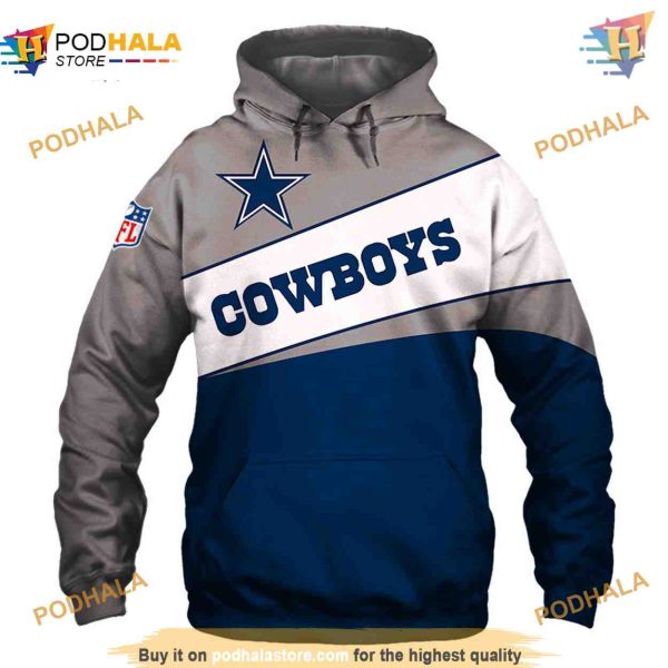 Dallas Cowboys Zip Hoodie, 3D Long Sleeve, New Season Must-Have