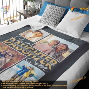 Daughters Christmas Gift Custom Photo Collage Blanket Best Daughter 2