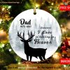 Deer Hunting Memorial Ornament, Customized Dad Tribute for Christmas