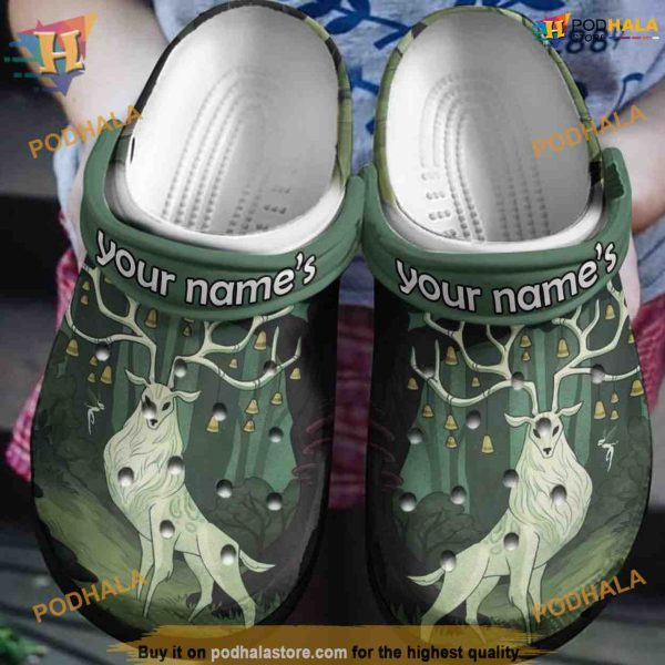 Deer With Bell Horns Shoes Crocs Clog, Creative Thanksgiving Christmas Gift