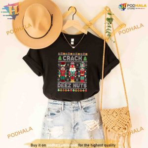 Deez Nuts Nutcracker Funny Ugly Christmas Xmas Shirt Hoodie
