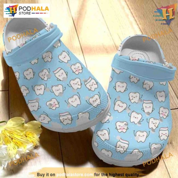 Dentist Teeth Blue Crocs, Creative Dental Themed Christmas Gifts