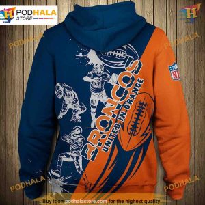 Denver Broncos NFL Hoodie 3D Cartoon Fun NFL Merchandise Sweatshirt 2