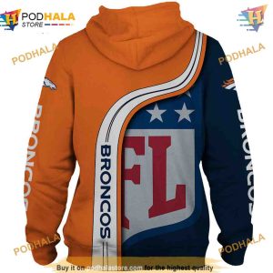 Denver Broncos NFL Hoodie 3D Fan Favorite NFL Apparel Pullover 2