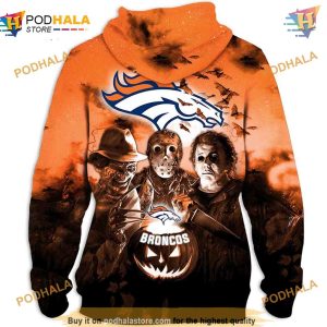 Denver Broncos NFL Hoodie 3D Halloween Horror Night NFL Merchandise 2