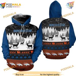 Denver Broncos NFL Hoodie 3D, Ideal NFL Merchandise Christmas Gift