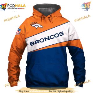 Denver Broncos NFL Hoodie 3D Long Sleeve NFL Merchandise Pullover 1