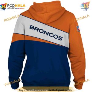 Denver Broncos NFL Hoodie 3D Long Sleeve NFL Merchandise Pullover 2