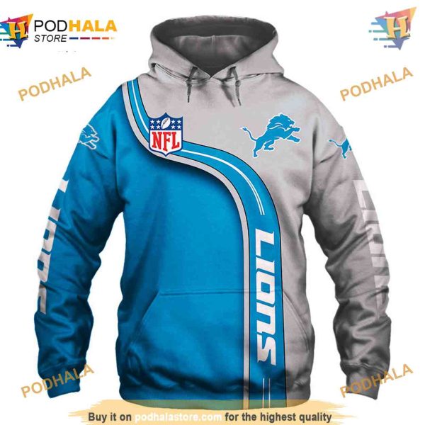 Detroit Lions NFL Hoodie 3D, Cute NFL Apparel Gift for Fans