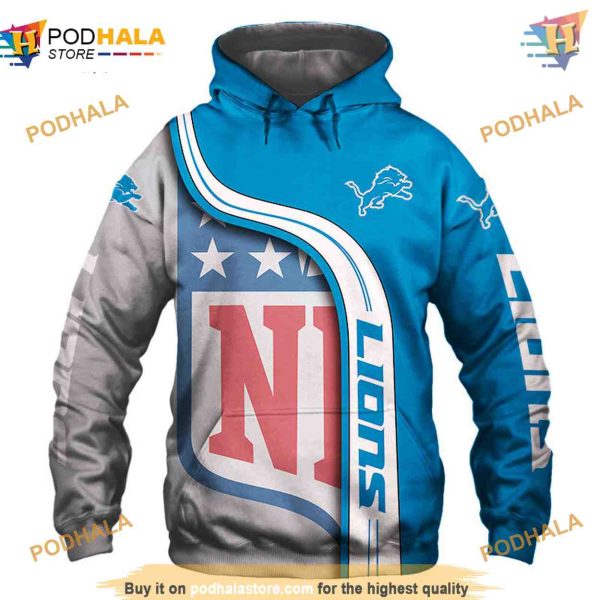 Detroit Lions NFL Hoodie 3D, Fan-Approved NFL Merchandise Pullover