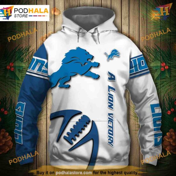 Detroit Lions NFL Hoodie 3D Graphic, Budget NFL Apparel Sweatshirt