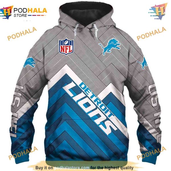Detroit Lions NFL Hoodie 3D, Long Affordable NFL Merchandise Sweatshirt