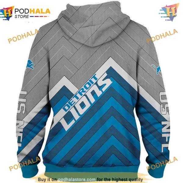 Detroit Lions NFL Hoodie 3D, Long Affordable NFL Merchandise Sweatshirt