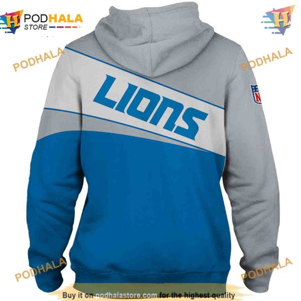 Detroit Lions NFL Hoodie 3D Long Sleeve, Exclusive NFL Apparel Pullover