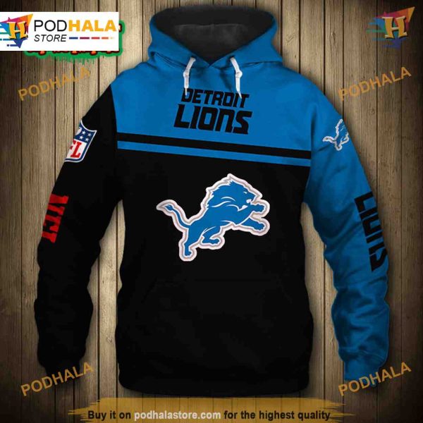 Detroit Lions Skull NFL Hoodie 3D, Bold NFL Apparel for Fans