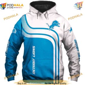 Detroit Lionsper NFL Hoodie 3D One Way NFL Merchandise Sweatshirt 1