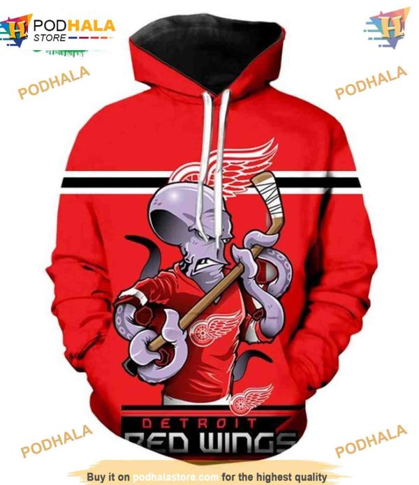 Detroit Red Wings Ultra-Cool 3D Hoodie, Trending Long Sleeve Apparel