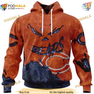Devil Eyes 3D Chicago Bears Hoodie, Chicago Bears Merchandise