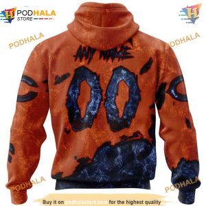 Devil Eyes 3D Chicago Bears Hoodie Chicago Bears Merchandise 2